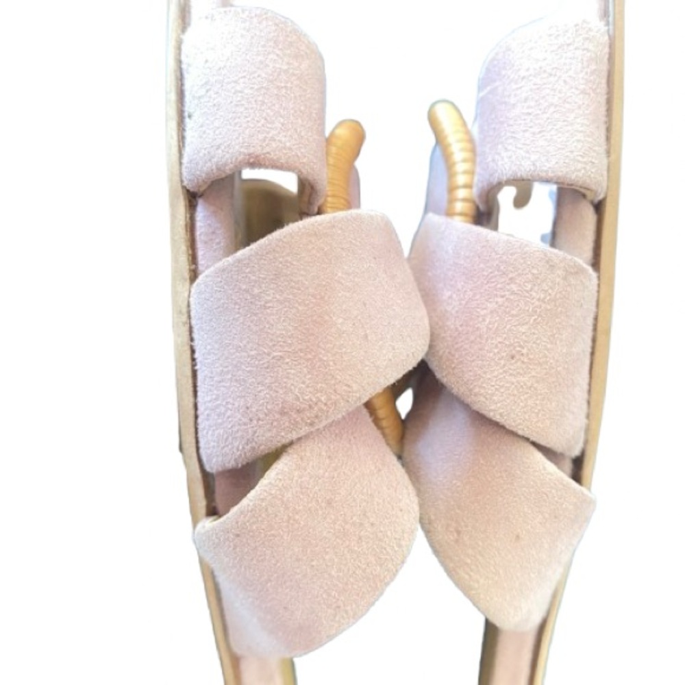 Veronica Beard Madeira Suede Mauve /Pale Purple & Rafia Slip On Sandals 10 M - Picture 8 of 8